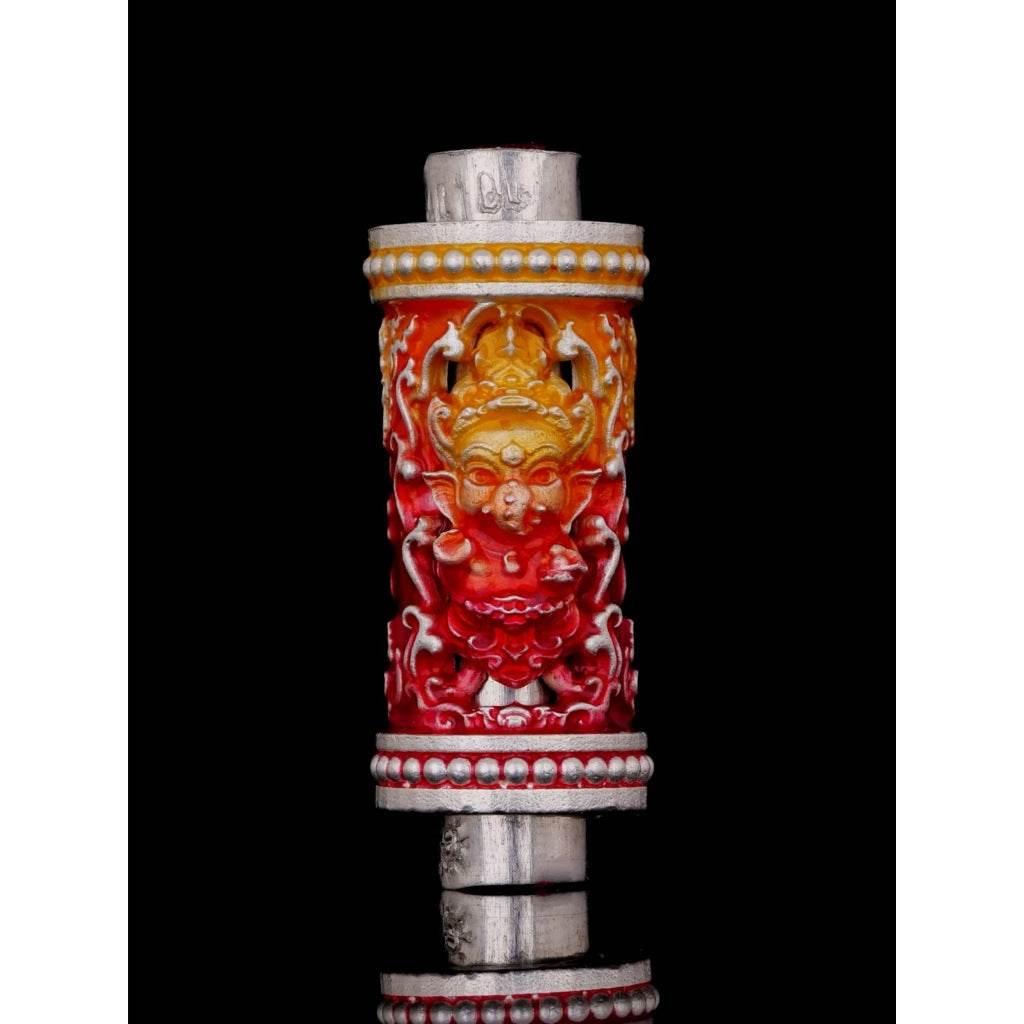 Om Sri Ganesha Takrut Amulet for Success and Prosperity Blessed by Kru Ba Kamphan Intawanno