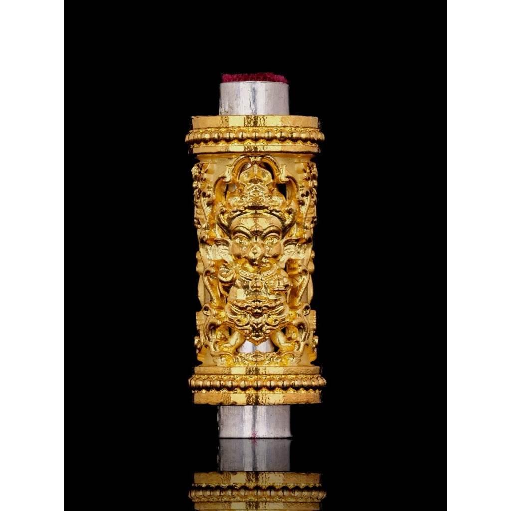 Om Sri Ganesha Takrut Amulet for Success and Prosperity Blessed by Kru Ba Kamphan Intawanno
