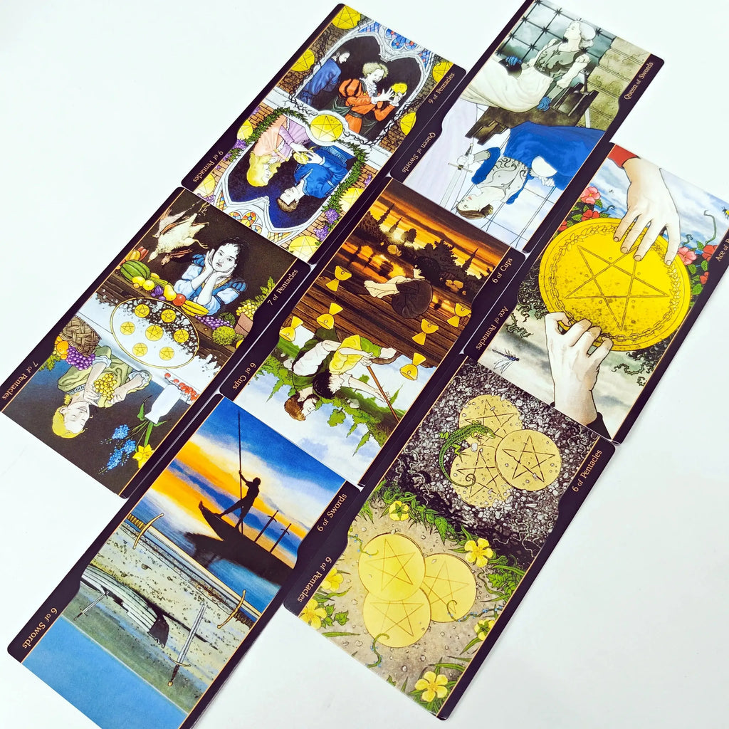 ⚔️ Oppositions Tarot Deck – 78 Cards | Rider Waite Inspired | Compact 12x7 cm | Rigid Storage Box | Beginner Friendly Guidebook Included