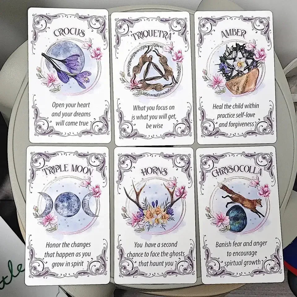 Ostara Oracle Deck – 20 Inspirational Cards Inspired by Spring Equinox, Portable Size 12 x 7 cm