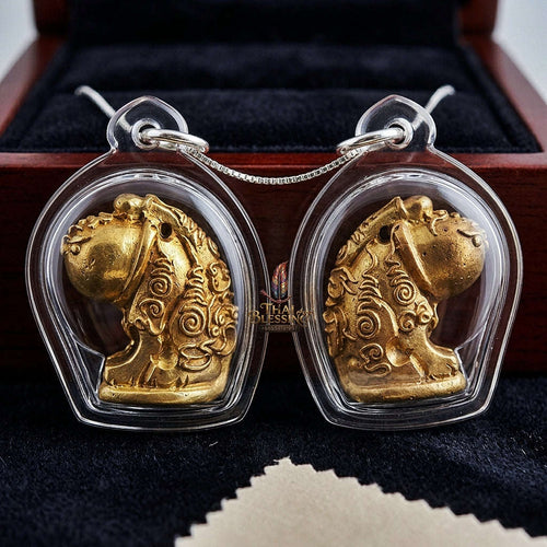 Palad Khik Tiger Pendant Thai Amulet Protection talisman good luck charm spiritual jewelry Sovereign Tiger Authority & Brass Metallurgy Palat Khik Phaya Suea Thai Blessing Co By RURUECHA