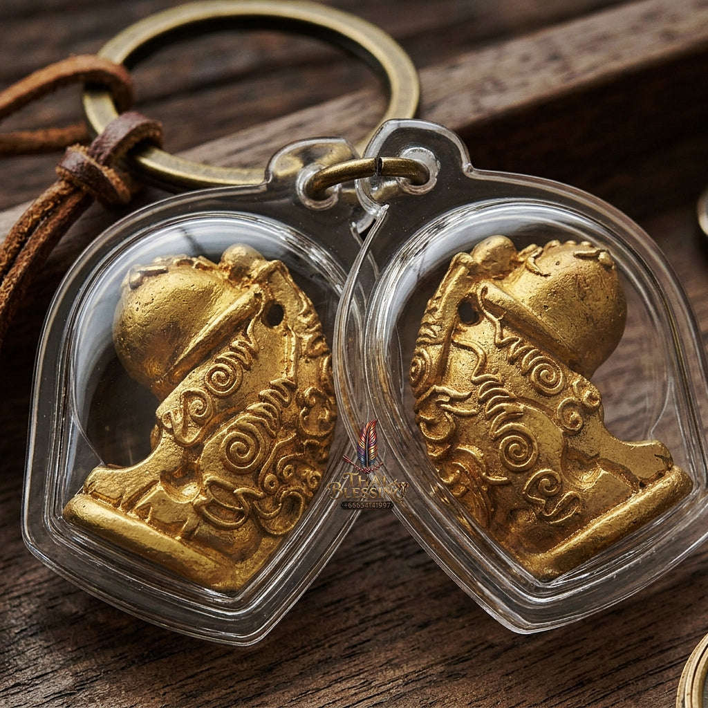 Palad Khik Tiger Pendant Thai Amulet Protection talisman good luck charm spiritual jewelry Sovereign Tiger Authority & Brass Metallurgy Palat Khik Phaya Suea Thai Blessing Co By RURUECHA