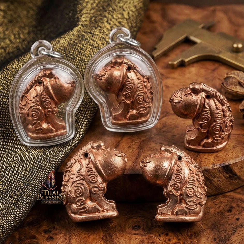 Palad Khik Tiger Pendant Thai Amulet Protection talisman good luck charm spiritual jewelry Sovereign Tiger Authority & Copper Metallurgy Palat Khik Phaya Suea Thai Blessing Co By RURUECHA