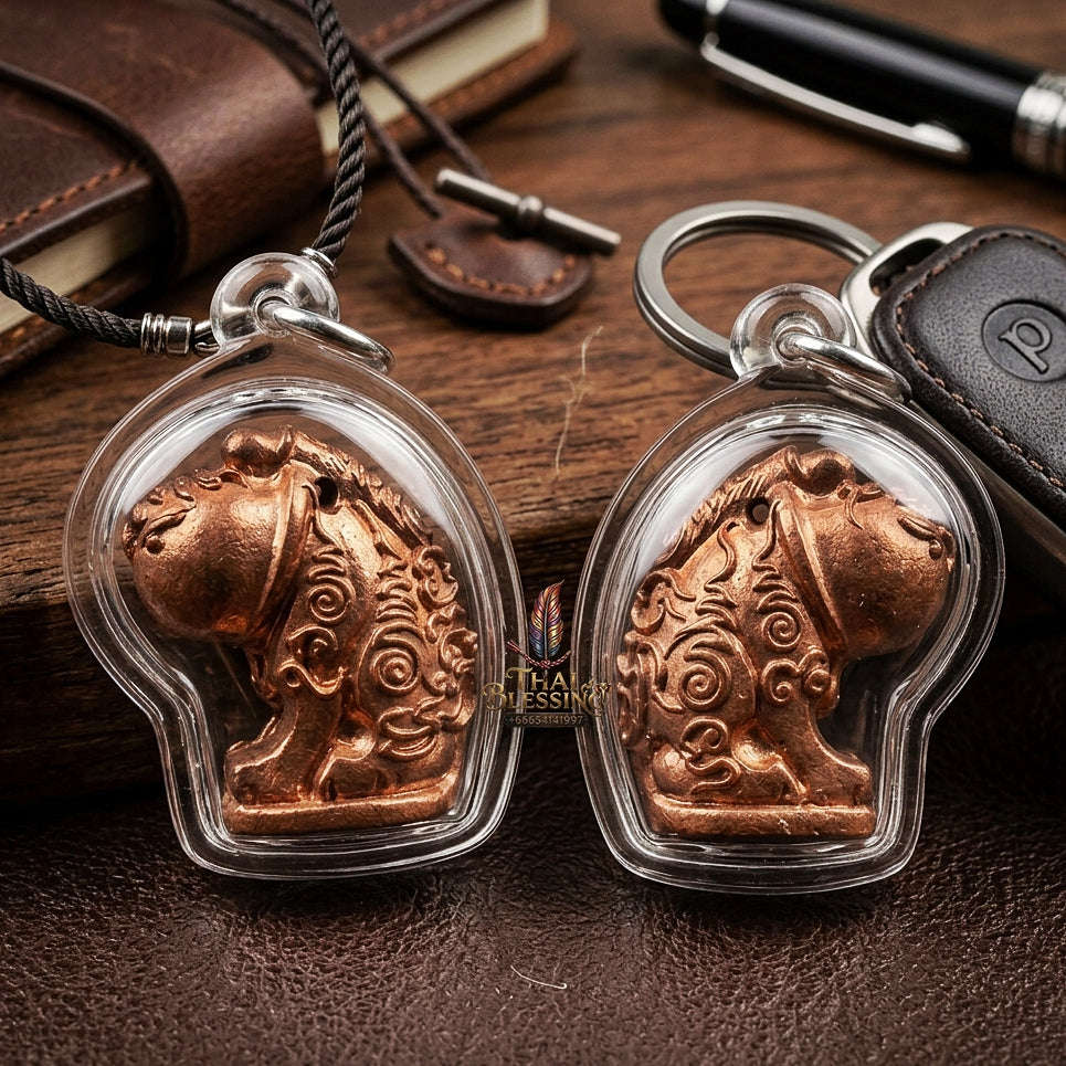 Palad Khik Tiger Pendant Thai Amulet Protection talisman good luck charm spiritual jewelry Sovereign Tiger Authority & Copper Metallurgy Palat Khik Phaya Suea Thai Blessing Co By RURUECHA