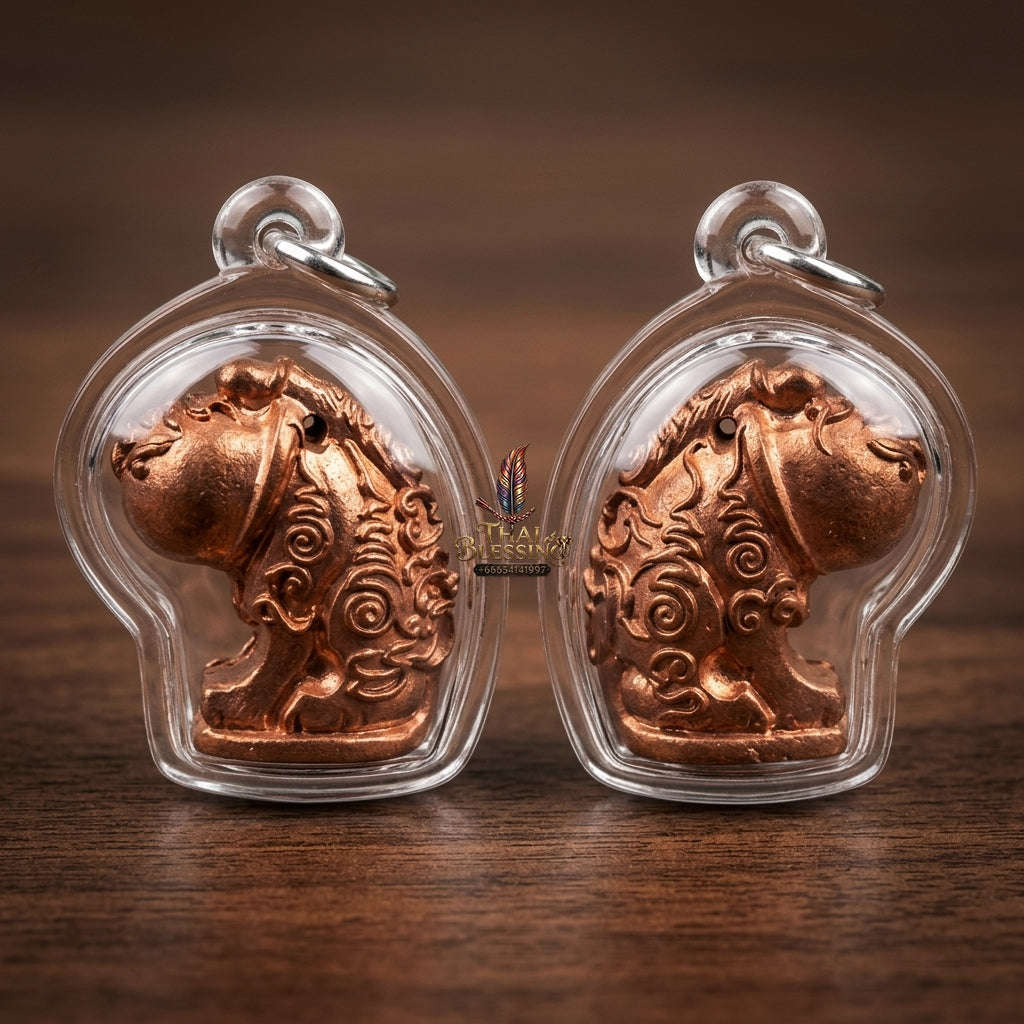 Palad Khik Tiger Pendant Thai Amulet Protection talisman good luck charm spiritual jewelry Sovereign Tiger Authority & Copper Metallurgy Palat Khik Phaya Suea Thai Blessing Co By RURUECHA