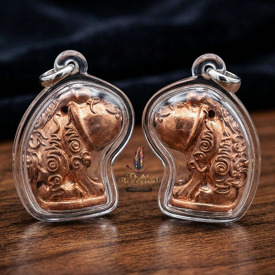 Palad Khik Tiger Pendant Thai Amulet Protection talisman good luck charm spiritual jewelry Sovereign Tiger Authority & Copper Metallurgy Palat Khik Phaya Suea Thai Blessing Co By RURUECHA