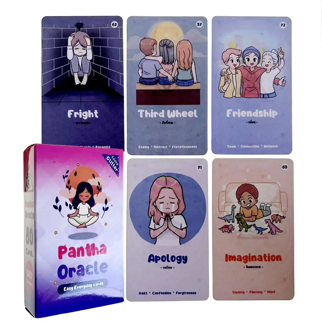 🔮Pantha Oracle Deck – English Version, Full Card Set with Sample Figures Design for Fortune Telling and Entertainment