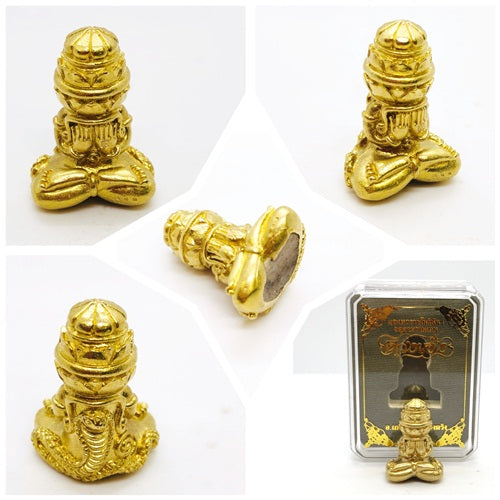 Phang Phakhan amulet for good fortune, gold figurine designed for prosperity and protection