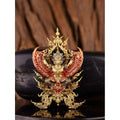 Phaya Garuda Amulet - Sacred Gold Bronze with Red Enamel for Strength and Protection Default Title