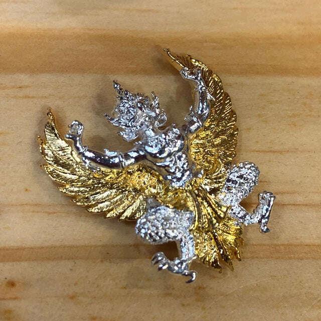 Phaya Krut Amulet for Protection - Gold and Silver Figurine for Spiritual Strength