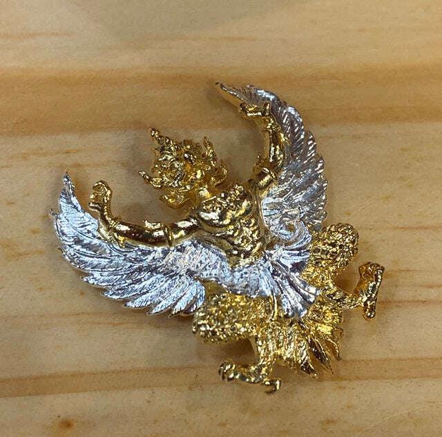 Phaya Krut Amulet for Protection - Gold and Silver Figurine for Spiritual Strength