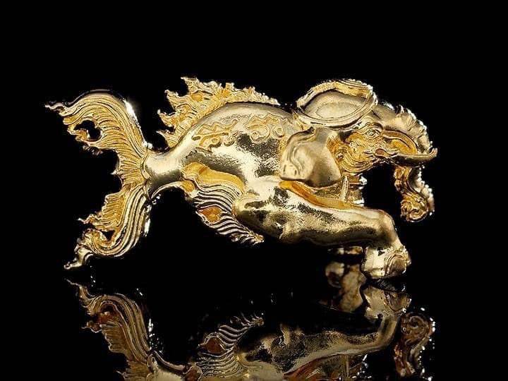 Phaya Kuncharoa Wari Amulet for Sale - Thai Lucky Charm ร้านค้าของฉัน Gold plated with green enamel 2K plating 3K plating 2K plating-3K plating-Gold plated with green enamel-Gold plated with red enamel-Gold plated-