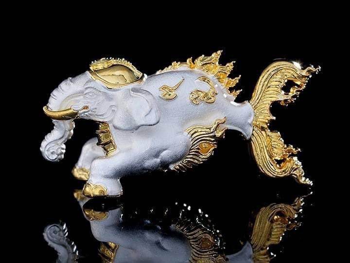 Phaya Kuncharoa Wari Amulet for Sale - Thai Lucky Charm ร้านค้าของฉัน Gold plated with green enamel 2K plating 3K plating 2K plating-3K plating-Gold plated with green enamel-Gold plated with red enamel-Gold plated-