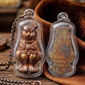 Phaya Suea Chak Narai Thai Amulet Protection talisman good luck charm spiritual jewelry Sacred Divine Tiger Guardian Vishnu Discus & Rainbow Red Copper Thai Blessing Co By RURUECHA