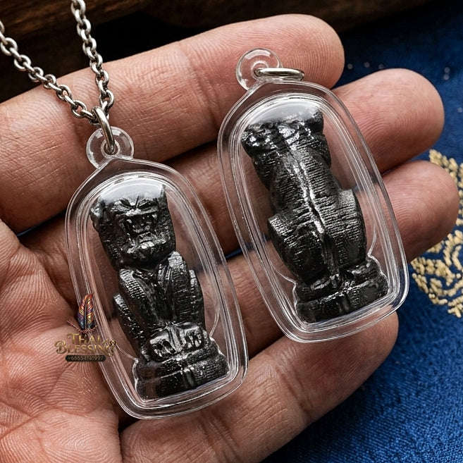 Phaya Suea Dam Thai Amulet Protection talisman good luck charm spiritual jewelry Sacred Black Tiger Sovereign Power Maha Amnat Sacred Phaya Ngiu Dam Wood Thai Blessing Co By RURUECHA