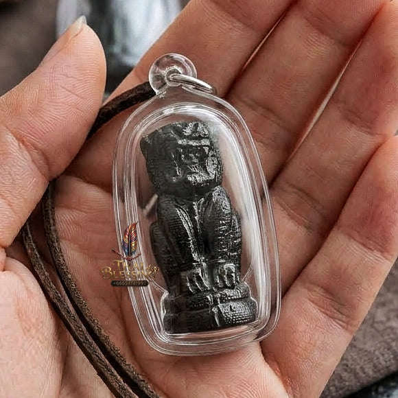 Phaya Suea Dam Thai Amulet Protection talisman good luck charm spiritual jewelry Sacred Black Tiger Sovereign Power Maha Amnat Sacred Phaya Ngiu Dam Wood Thai Blessing Co By RURUECHA