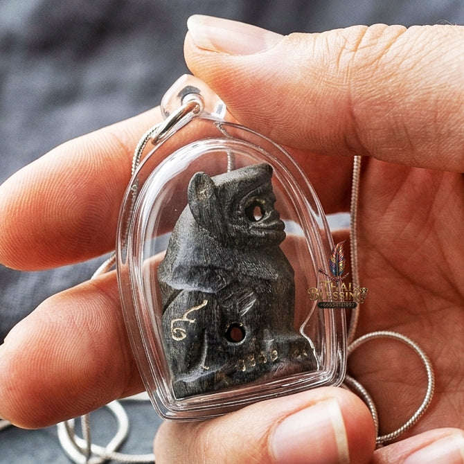 Phaya Suea Thai Amulet Protection talisman good luck charm spiritual jewelry Sacred Tiger King Sovereign Power Maha Amnat Carved Buffalo Horn Thai Blessing Co By RURUECHA