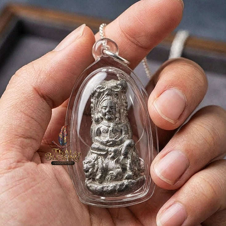 Phaya Suea Thai Amulet Protection talisman good luck charm spiritual jewelry Sacred Tiger Sovereign Power Maha Amnat Chin Tagua Lead Alloy Thai Blessing Co By RURUECHA