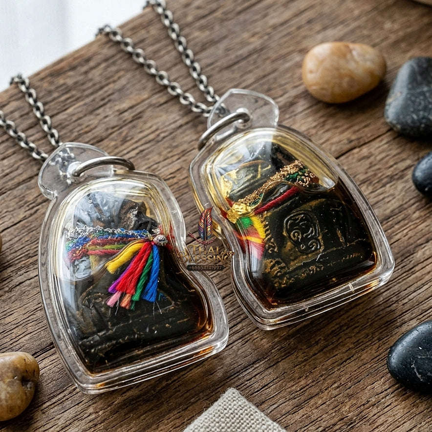 Phaya Suea Thai Amulet Protection talisman good luck charm spiritual jewelry Sacred Tiger Sovereign Power Maha Amnat Sacred Phaya Ngiu Dam Wood Thai Blessing Co By RURUECHA