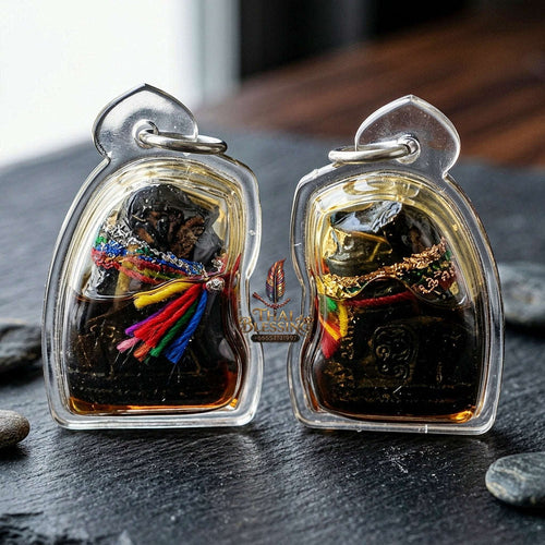 Phaya Suea Thai Amulet Protection talisman good luck charm spiritual jewelry Sacred Tiger Sovereign Power Maha Amnat Sacred Phaya Ngiu Dam Wood Thai Blessing Co By RURUECHA
