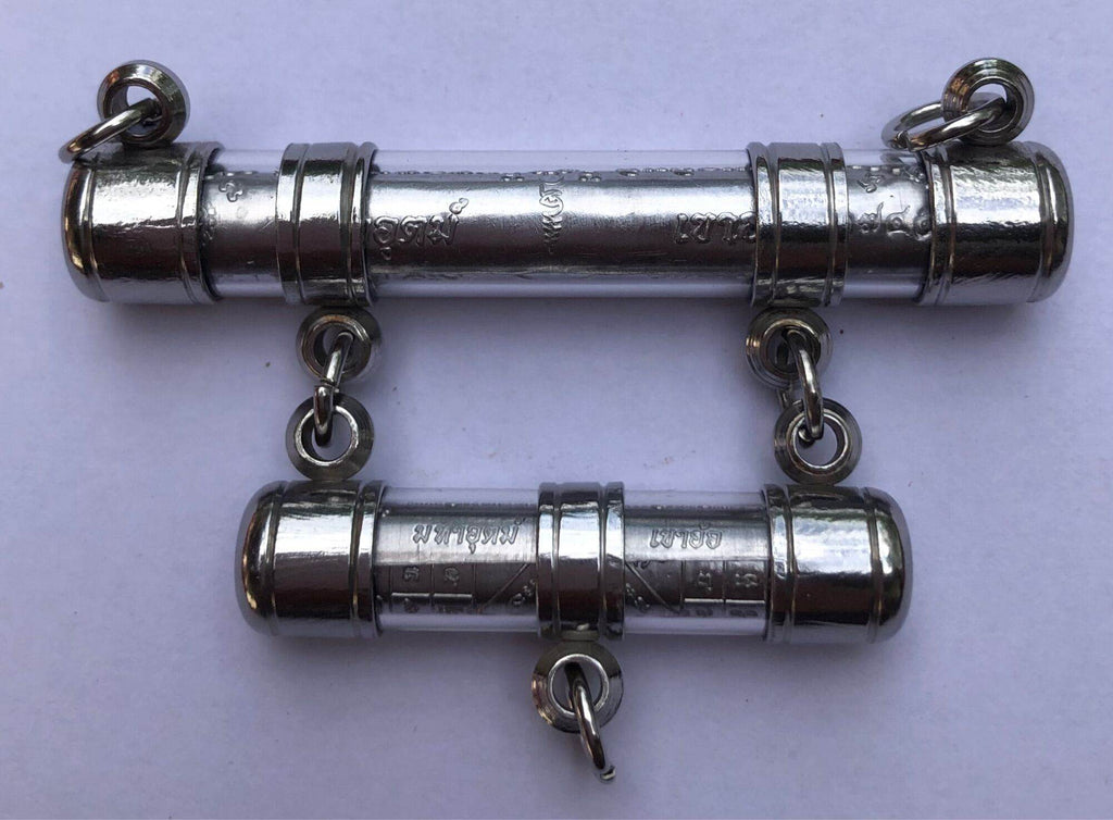 Phor Than Paew Thai Amulet First Edition Silver Charms for Spiritual Protection