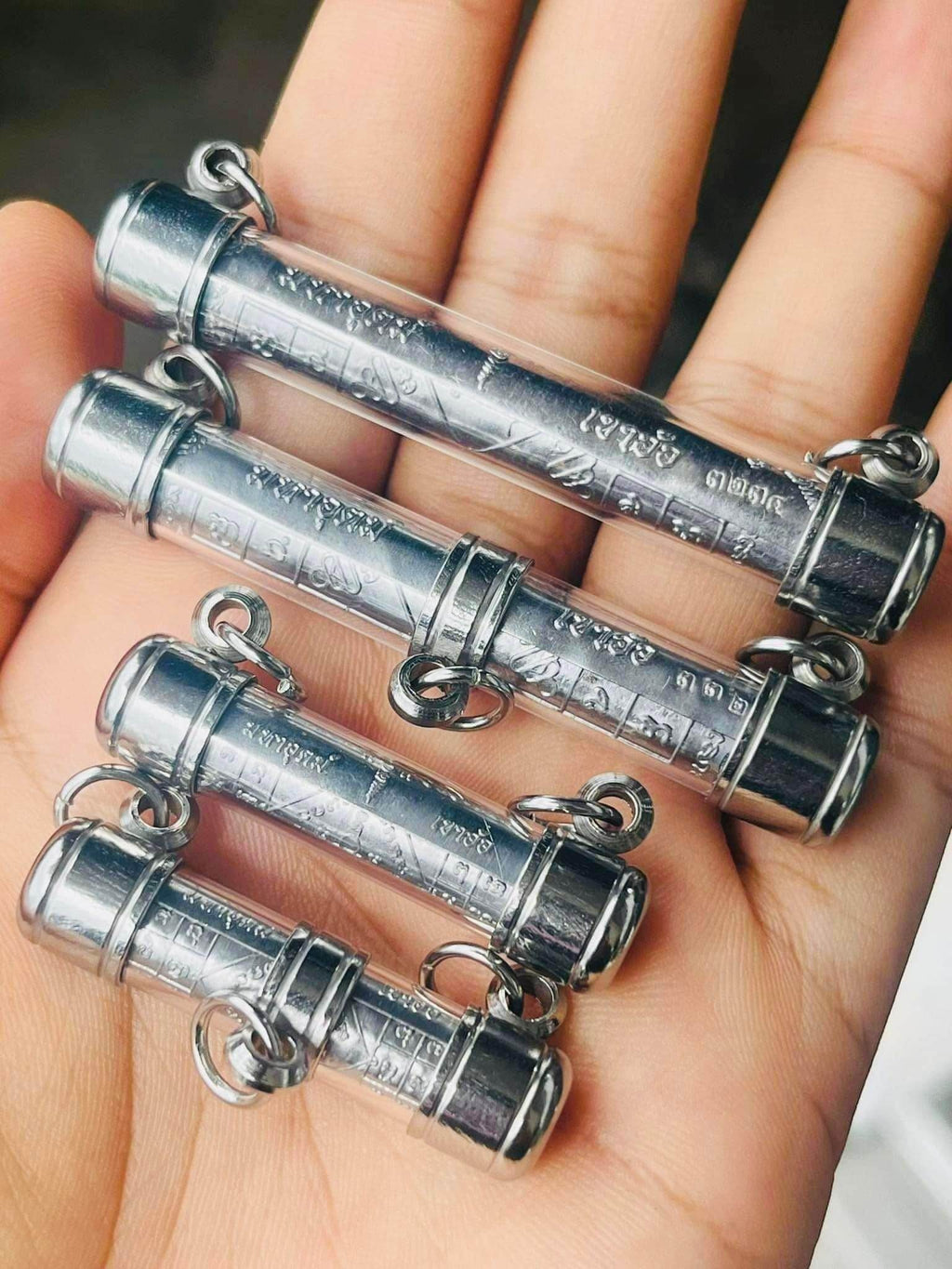 Phor Than Paew Thai Amulet First Edition Silver Charms for Spiritual Protection