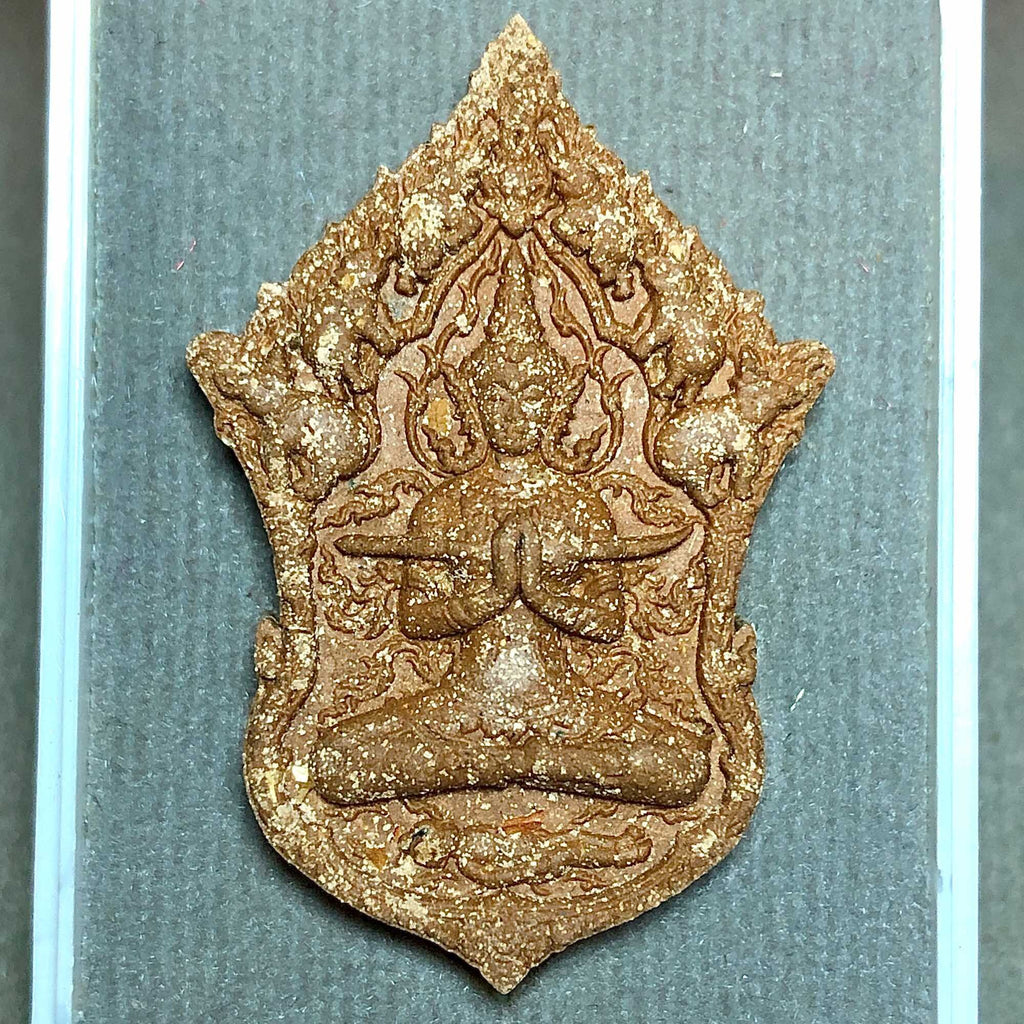 Phra Khun Paen amulet millionaire edition with intricate design and gold accents
