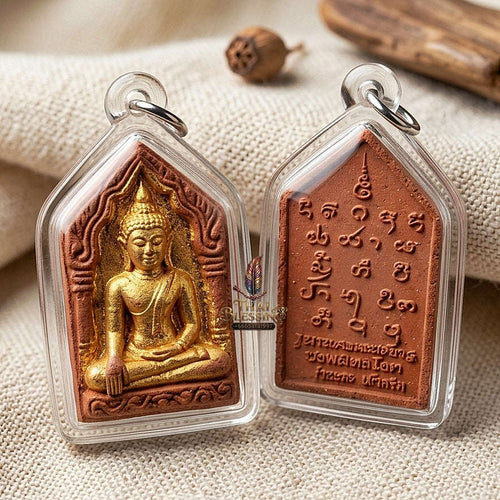 Phra Khun Phaen Thai Amulet Protection talisman good luck charm spiritual jewelry Sacred Phra Khun Phaen Khru Prasitti Chok Great Fortune Wealth Opening Commercial Luck Thai Blessing Co By RURUECHA