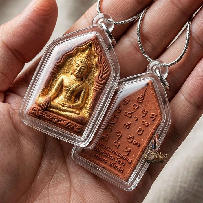 Phra Khun Phaen Thai Amulet Protection talisman good luck charm spiritual jewelry Sacred Phra Khun Phaen Khru Prasitti Chok Great Fortune Wealth Opening Commercial Luck