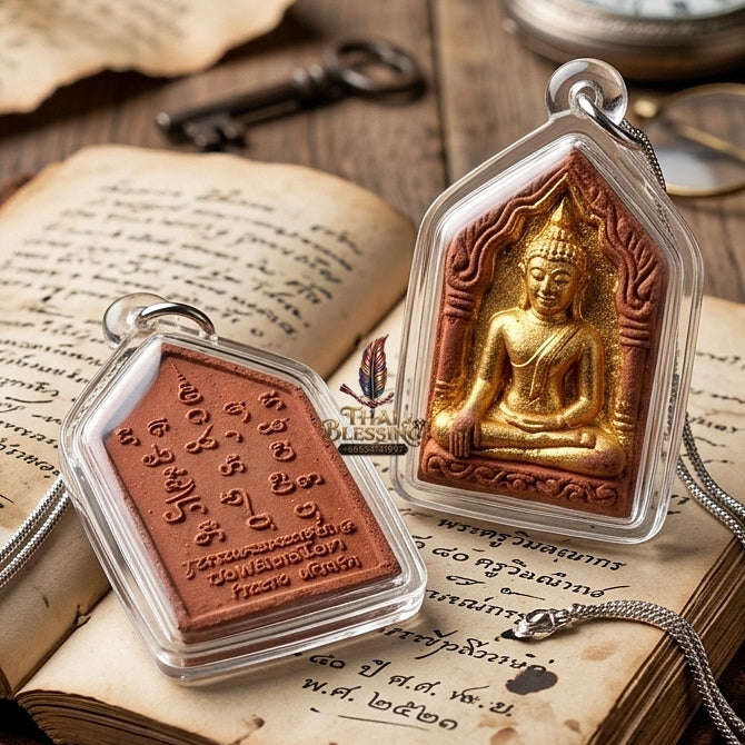 Phra Khun Phaen Thai Amulet Protection talisman good luck charm spiritual jewelry Sacred Phra Khun Phaen Khru Prasitti Chok Great Fortune Wealth Opening Commercial Luck