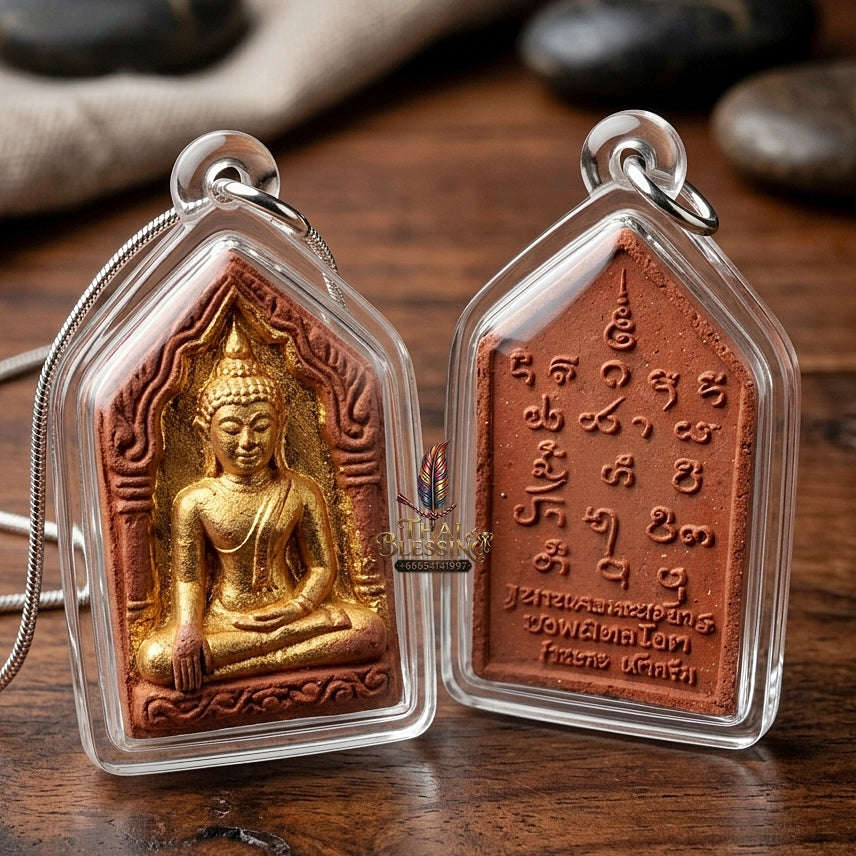 Phra Khun Phaen Thai Amulet Protection talisman good luck charm spiritual jewelry Sacred Phra Khun Phaen Khru Prasitti Chok Great Fortune Wealth Opening Commercial Luck