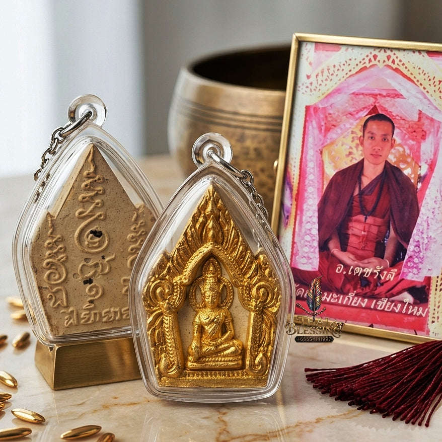 Phra Khun Phaen Thai Amulet Protection talisman good luck charm spiritual jewelry Sacred Phra Khun Phaen Phrai 9 Ton Phrai Prathana Wish-Fulfilling Edition Thai Blessing Co By RURUECHA