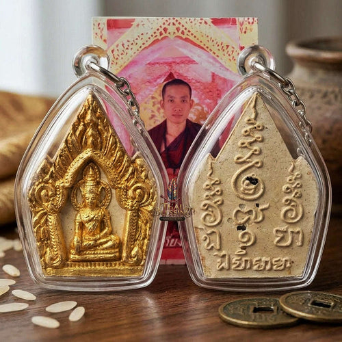 Phra Khun Phaen Thai Amulet Protection talisman good luck charm spiritual jewelry Sacred Phra Khun Phaen Phrai 9 Ton Phrai Prathana Wish-Fulfilling Edition Thai Blessing Co By RURUECHA