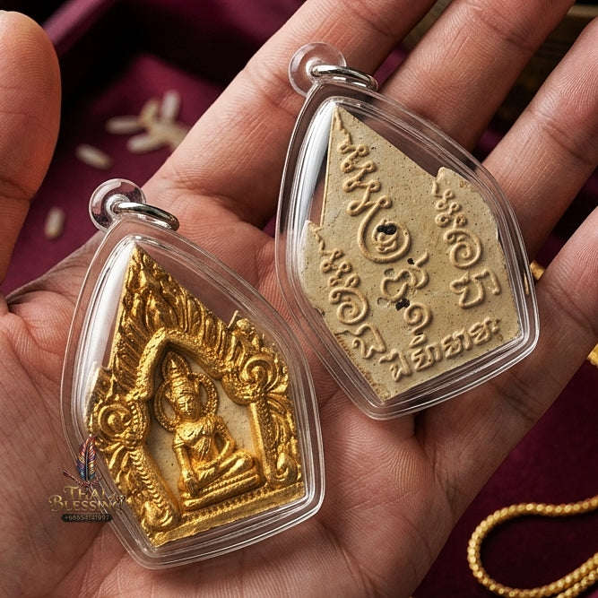 Phra Khun Phaen Thai Amulet Protection talisman good luck charm spiritual jewelry Sacred Phra Khun Phaen Phrai 9 Ton Phrai Prathana Wish-Fulfilling Edition Thai Blessing Co By RURUECHA