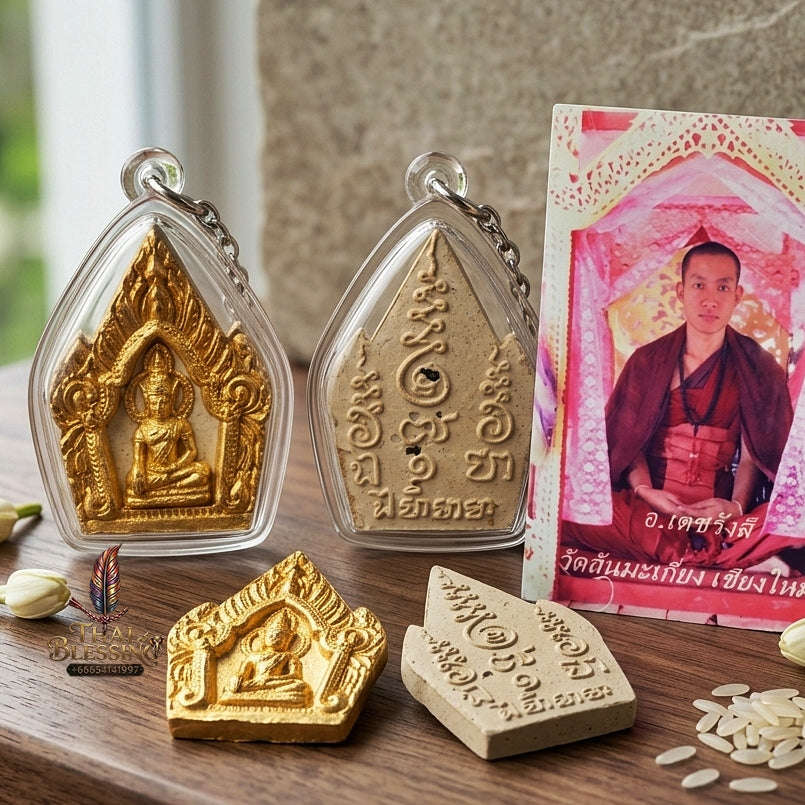 Phra Khun Phaen Thai Amulet Protection talisman good luck charm spiritual jewelry Sacred Phra Khun Phaen Phrai 9 Ton Phrai Prathana Wish-Fulfilling Edition Thai Blessing Co By RURUECHA
