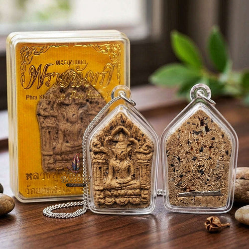 Phra Khun Phaen Thai Amulet Protection talisman good luck charm spiritual jewelry Sacred Phra Khun Phaen Phrai Chanthra Lunar Charm Thai Blessing Co By RURUECHA