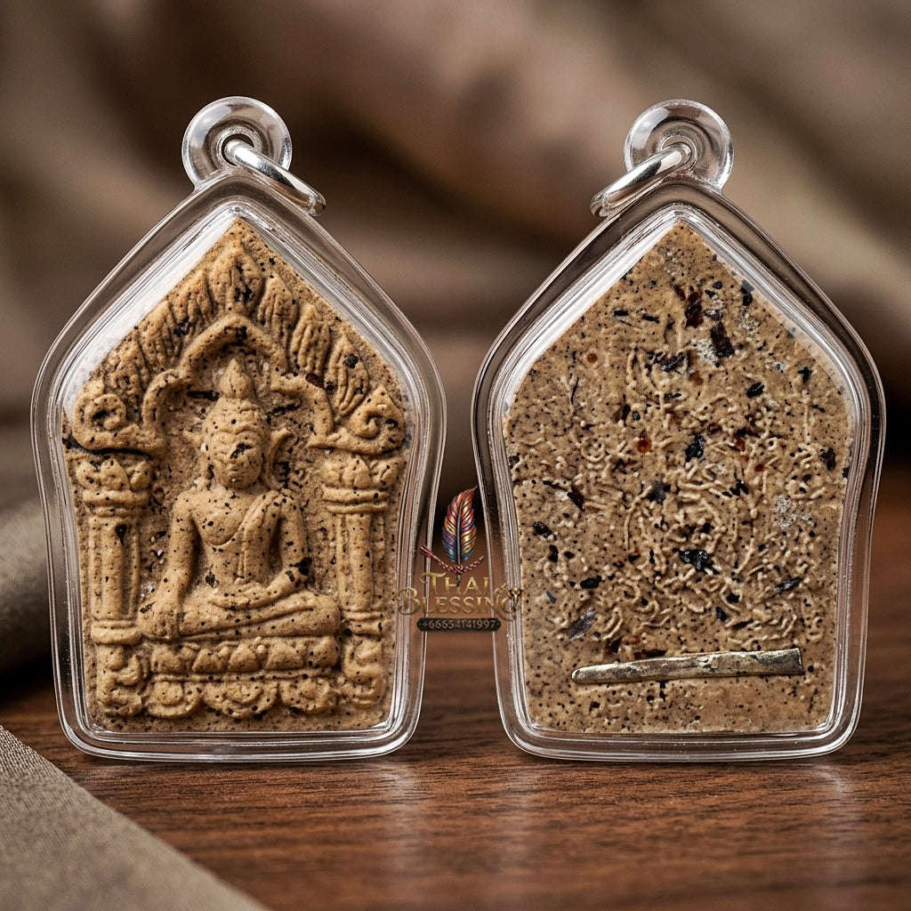 Phra Khun Phaen Thai Amulet Protection talisman good luck charm spiritual jewelry Sacred Phra Khun Phaen Phrai Chanthra Lunar Charm Thai Blessing Co By RURUECHA