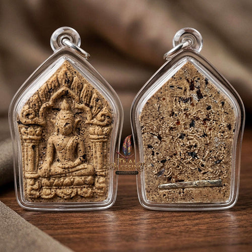 Phra Khun Phaen Thai Amulet Protection talisman good luck charm spiritual jewelry Sacred Phra Khun Phaen Phrai Chanthra Lunar Charm Thai Blessing Co By RURUECHA