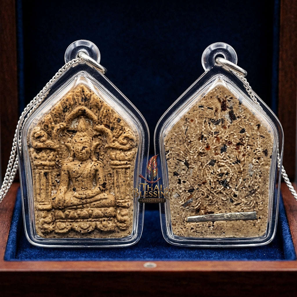 Phra Khun Phaen Thai Amulet Protection talisman good luck charm spiritual jewelry Sacred Phra Khun Phaen Phrai Chanthra Lunar Charm Thai Blessing Co By RURUECHA