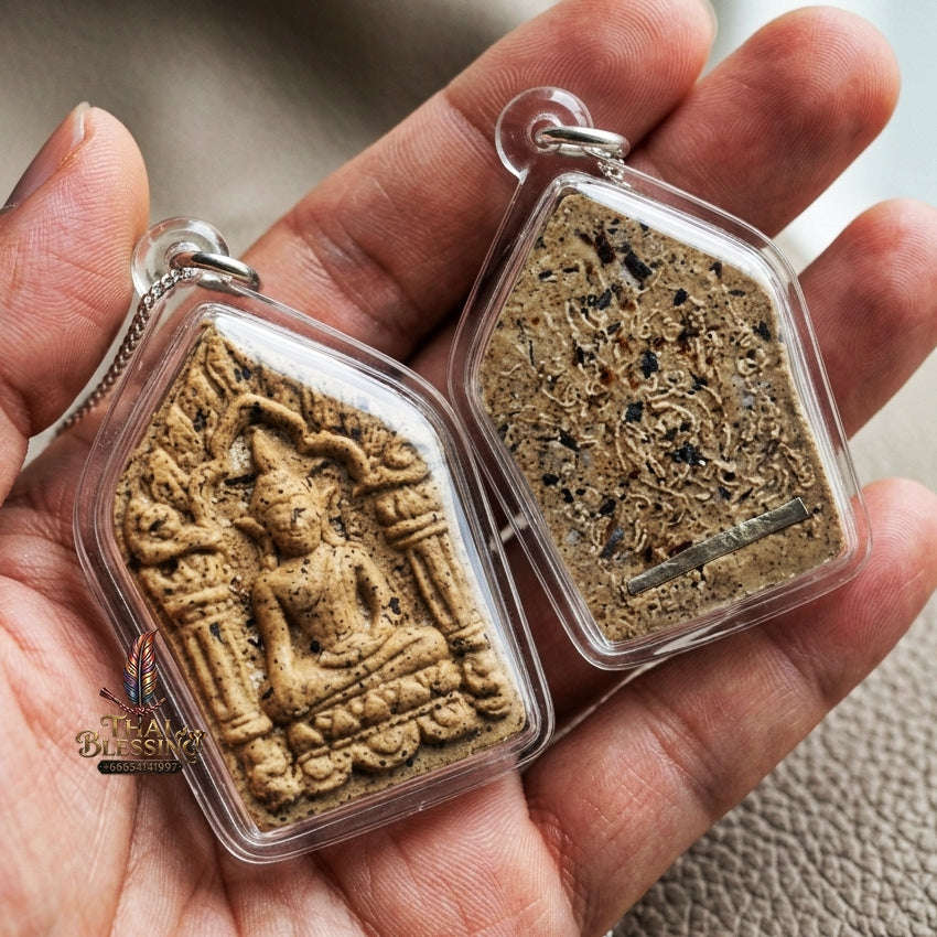 Phra Khun Phaen Thai Amulet Protection talisman good luck charm spiritual jewelry Sacred Phra Khun Phaen Phrai Chanthra Lunar Charm Thai Blessing Co By RURUECHA
