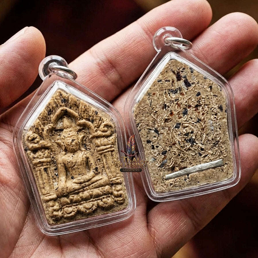 Phra Khun Phaen Thai Amulet Protection talisman good luck charm spiritual jewelry Sacred Phra Khun Phaen Phrai Chanthra Lunar Charm Thai Blessing Co By RURUECHA