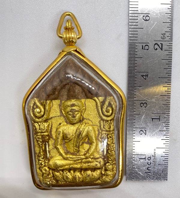 Phra Khun Phan Phrai Sanaeh Ha Amulet with Gold Frame ร้านค้าของฉัน Default Title Default Title-