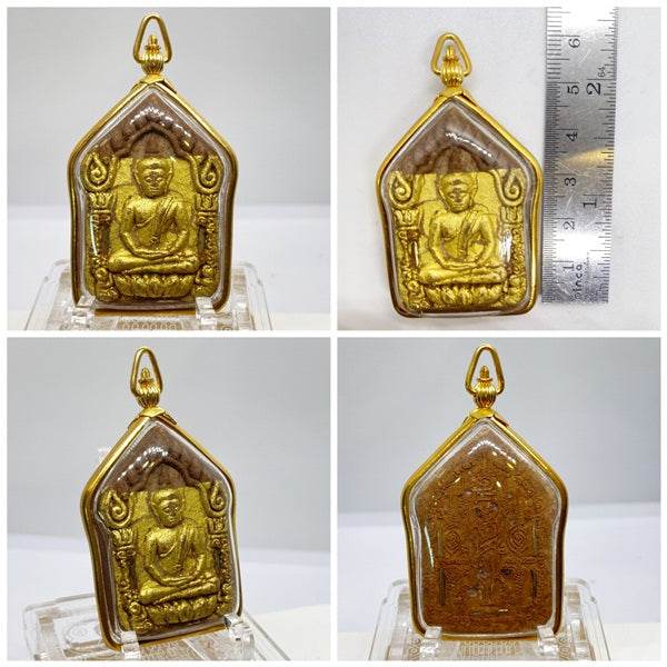 Phra Khun Phan Phrai Sanaeh Ha Amulet with Gold Frame ร้านค้าของฉัน Default Title Default Title-