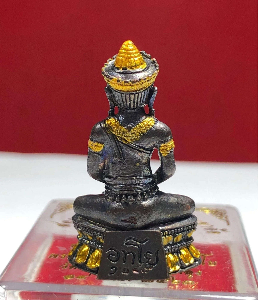 Phra Kring Amulet Black Gold Buddha - Powerful Protection Charm for Peace and Prosperity