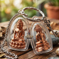 Phra Kring Anomo Thai Amulet Protection talisman good luck charm spiritual jewelry Sacred Ringing Buddha Medicine Buddha & 7-Metals Sacred Alloy Thai Blessing Co By RURUECHA
