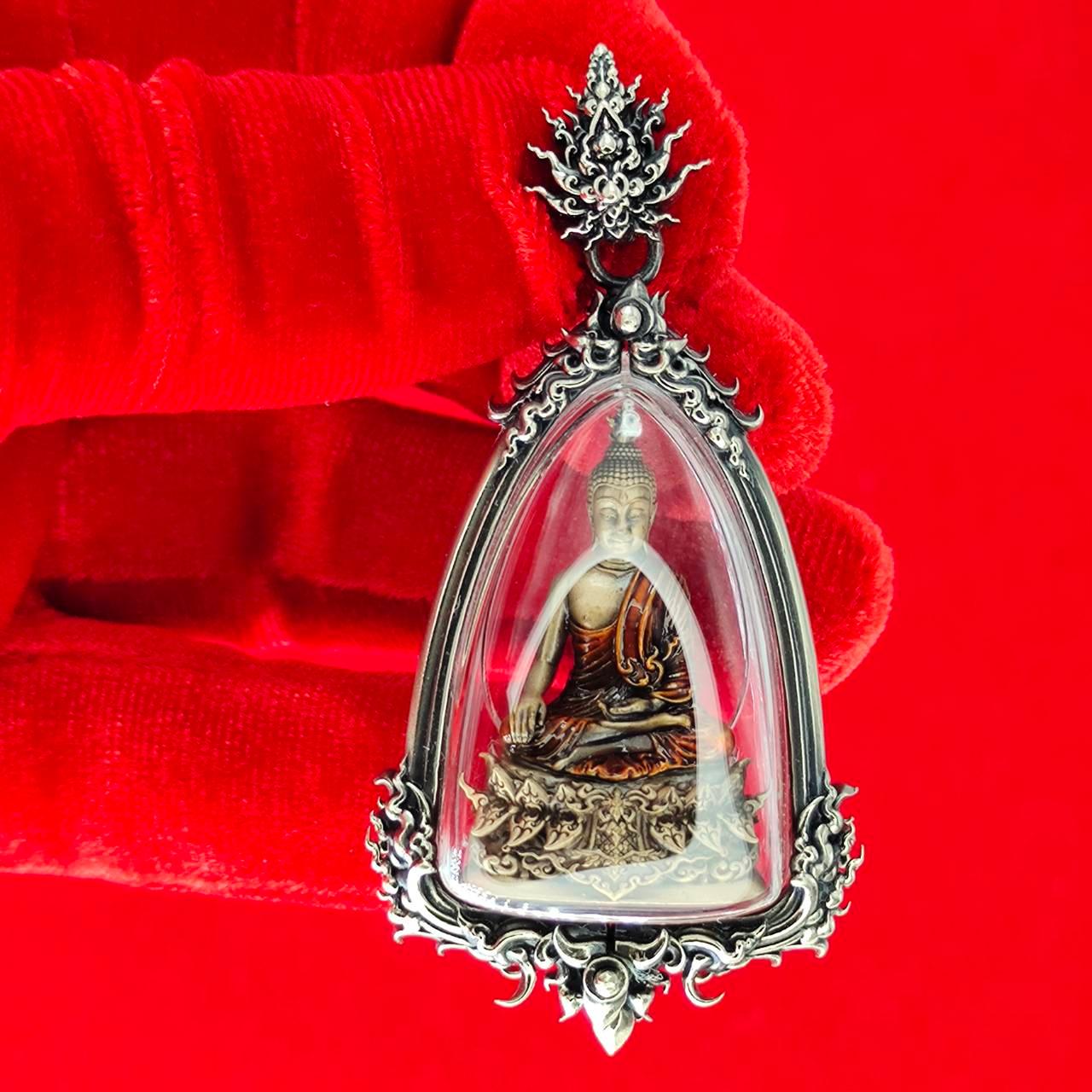 Phra Kring Buddha Amulet in Waterproof Casing - Thai Blessing for Protection and Prosperity