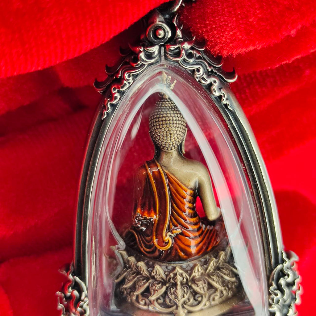 Phra Kring Buddha Amulet in Waterproof Casing - Thai Blessing for Protection and Prosperity