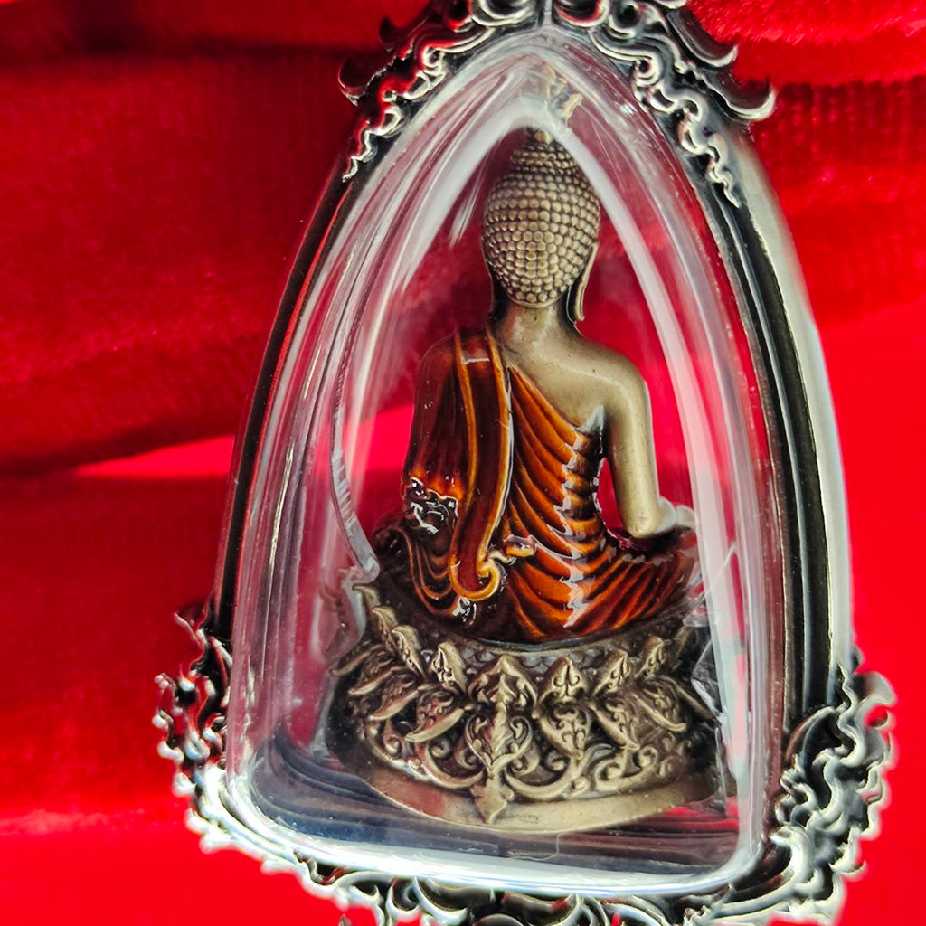 Phra Kring Buddha Amulet in Waterproof Casing - Thai Blessing for Protection and Prosperity