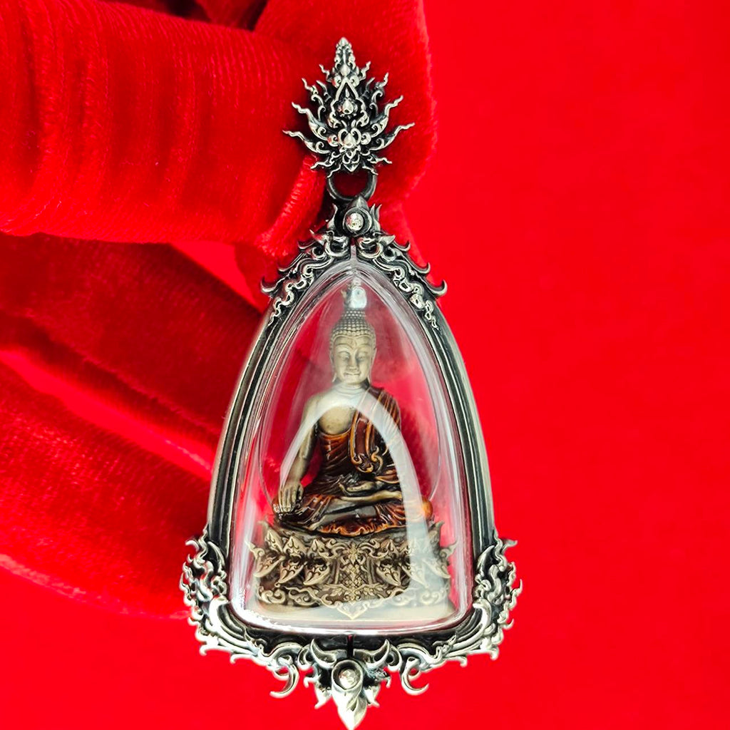 Phra Kring Buddha Amulet in Waterproof Casing - Thai Blessing for Protection and Prosperity Default Title