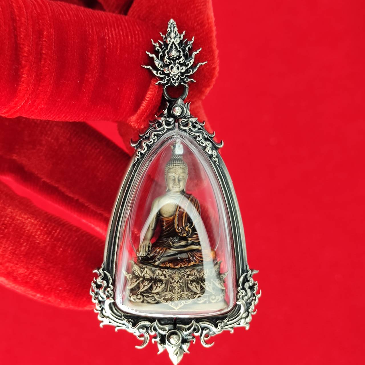 Phra Kring Buddha Amulet in Waterproof Casing - Thai Blessing for Protection and Prosperity Default Title
